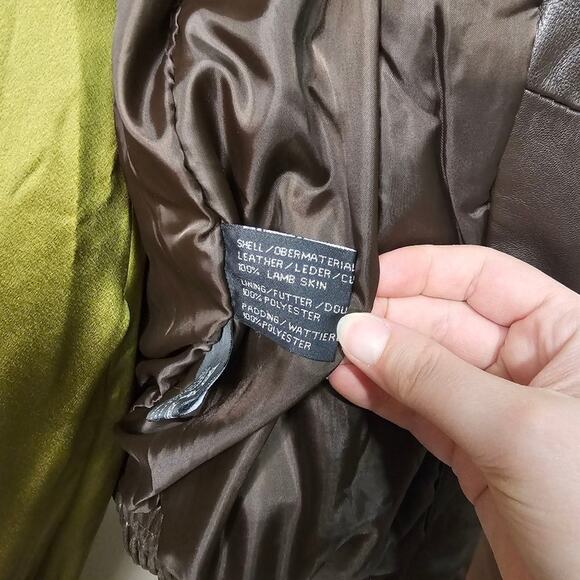 Vintage Men's Pano Sereti New York Leather Flight Bomber Jacket in Brown X-Large - Picture 5 of 11